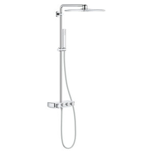 GROHE EUPHORIA SMARTCONTROL SYSTEM 310 CUBE DUO SHOWER SYSTEM WITH SAFETY MIXER FOR WALL MOUNTING