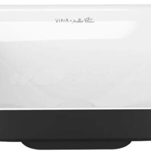 VitrA W.Jewels Square Bowl 40cm, White-Black